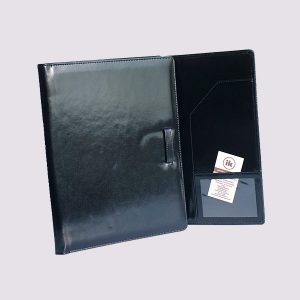 Кожаные папки для бизнес-блокнотов в черном цвете с застежкой